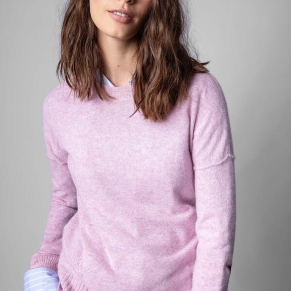 ZADIG & VOLTAIRE Cici Patch Sweater  100 % Cashmere size XS - Picture 3 of 9